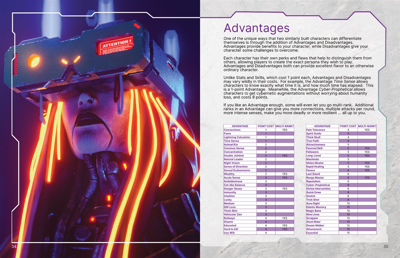 Advantages spread from the Shadows CRB